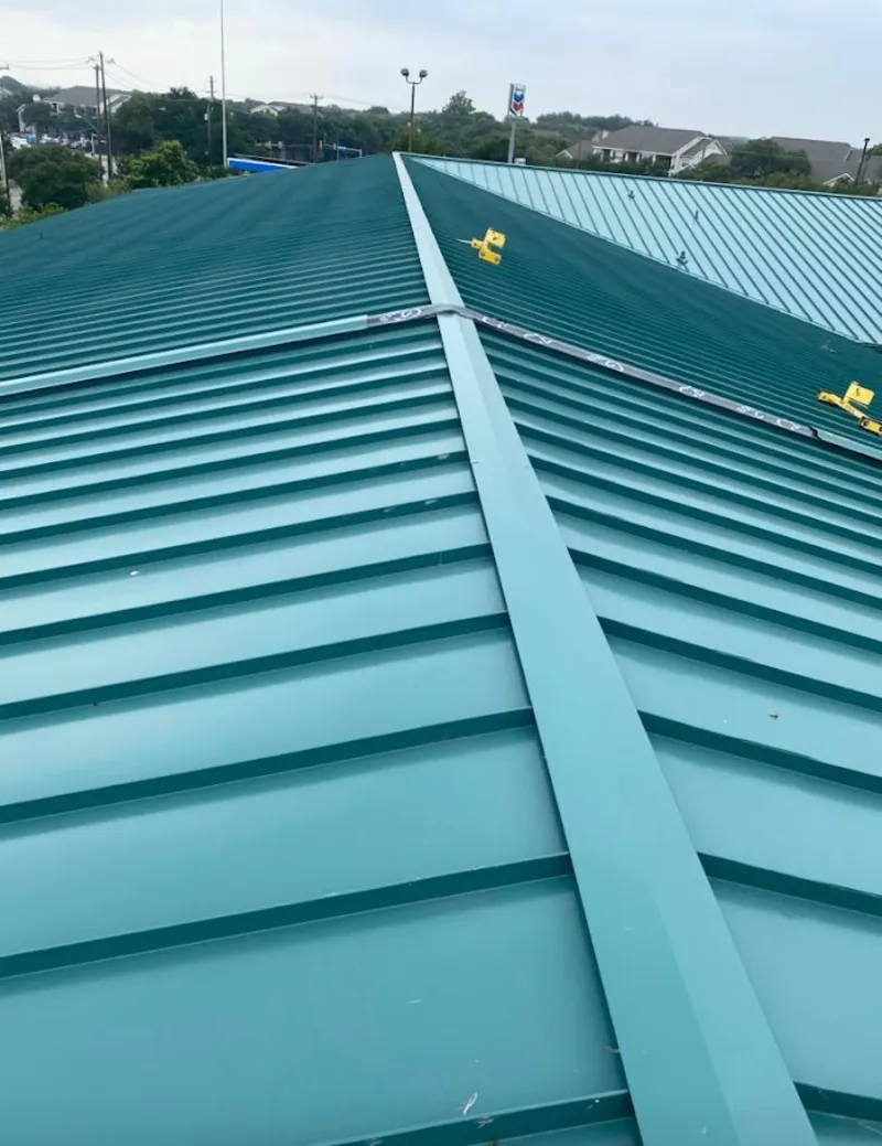 Green commercial metal roof ridge and valley for Metal Roof Repair in Incline Village